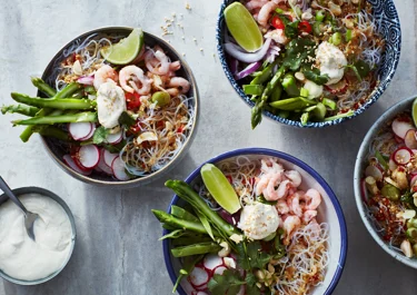 Nudelsallad med räkor