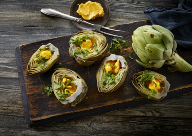 Artiskokker med safransmør