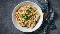 Pasta med räkor och vitlök