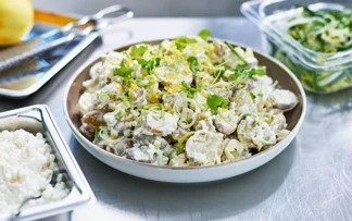 Potetsalat med cottage cheese
