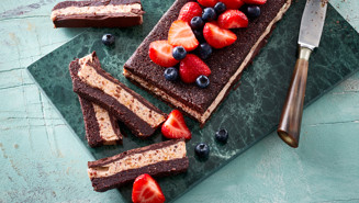 Daddeldessert med salt daddelkaramel