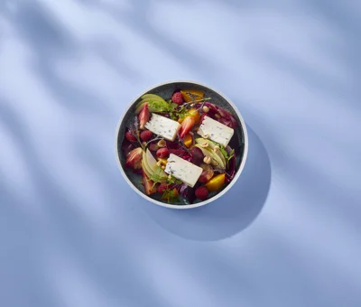 Betesalat med blåmuggost