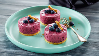 Cheesecake iskager med blåbær