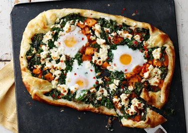 Galette med vitost och ägg