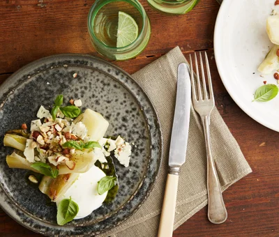Fennel confit with Blue Cheese and nuts