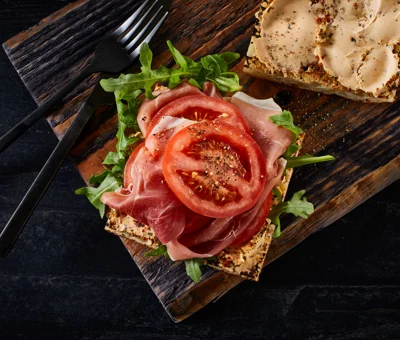 Serrano ham & cream cheese sandwich