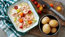 Fiskgryta med räkor