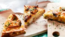 Kip quesadilla met aardappelpuree