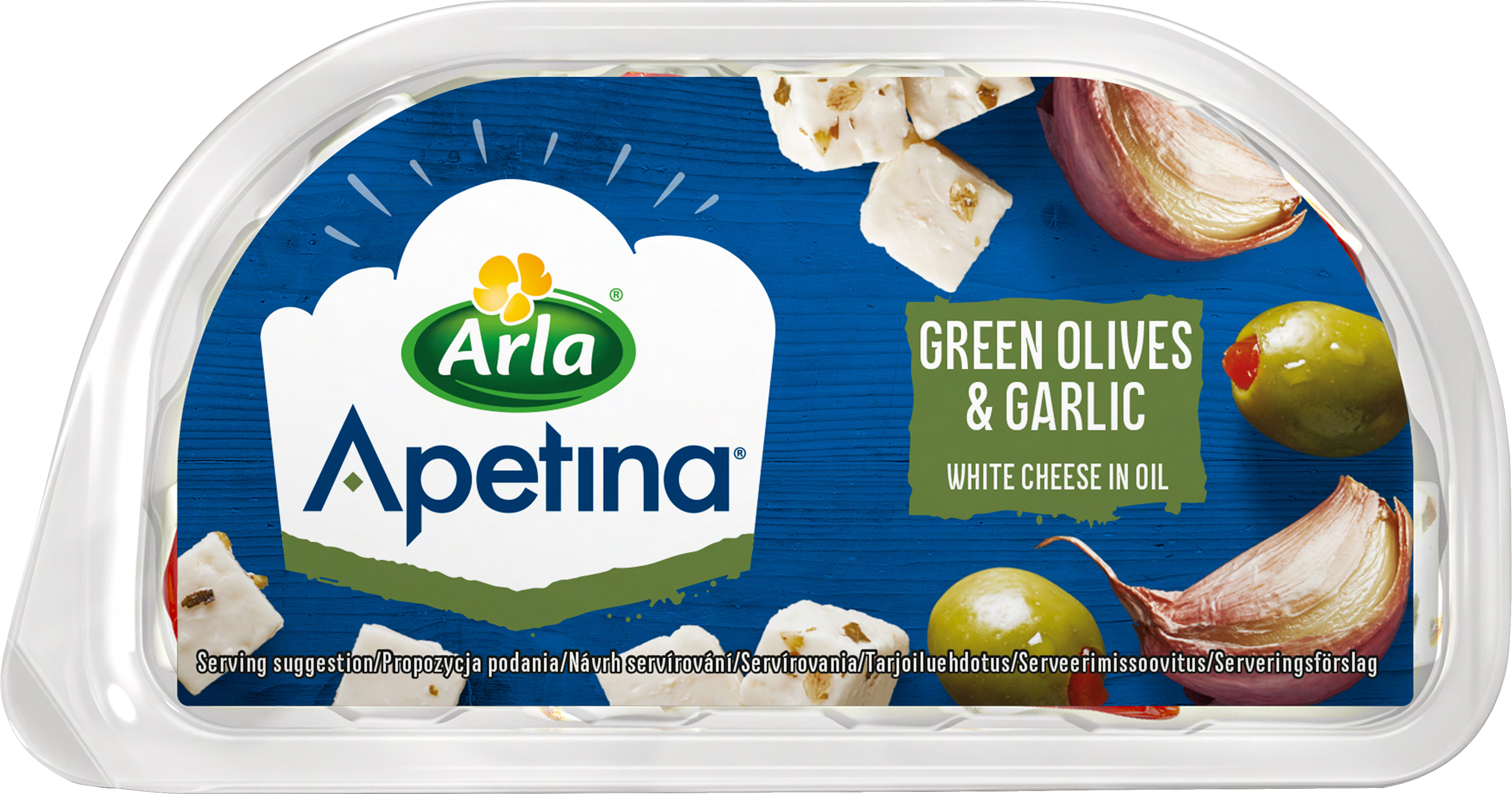 Apetina snack vihreät oliivit ja valkosipuli 100g
