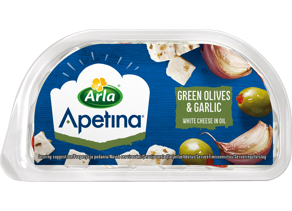 Apetina snack vihreät oliivit ja valkosipuli 100g