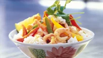 Kokosräkor i röd curry