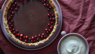 Chokladkolapaj med lingon