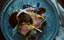 Rack of lamb with herb and cheese breading