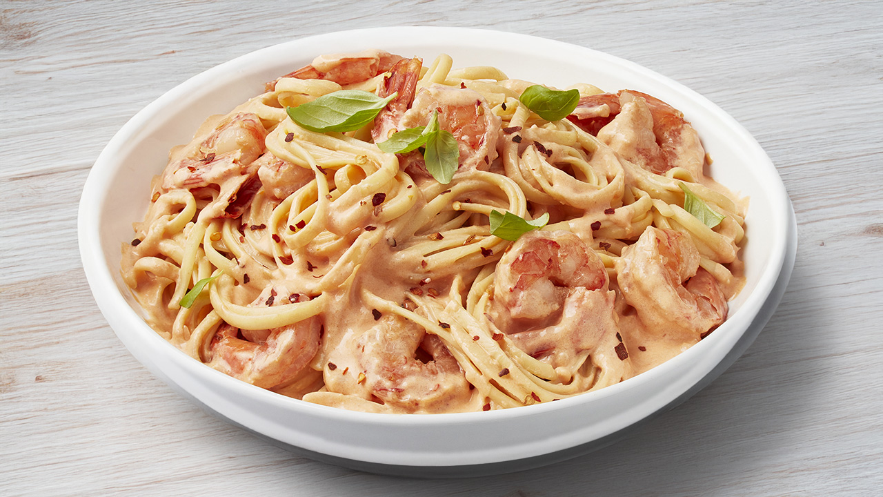 Shrimp Pasta in a Creamy Rosé Sauce With Tre Stelle Original Cream Cheese
