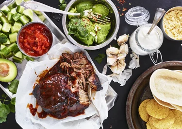 Pulled pork med barbequesås