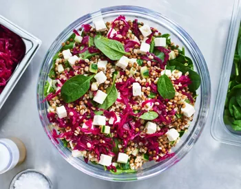 Sallad med matvete och linser