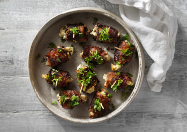 Baconlindade dadlar med ädelost