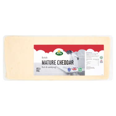 Arla Pro Britsh Mature Cheddar Cheese Block 5kg