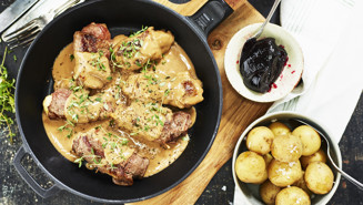 Lövbiff med ädelost