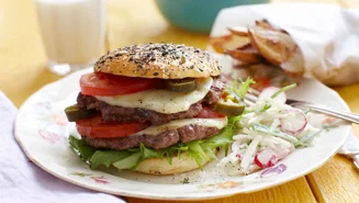 Dubbel cheeseburgare med jalapeño