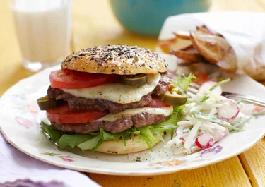 Dubbel cheeseburgare med jalapeño