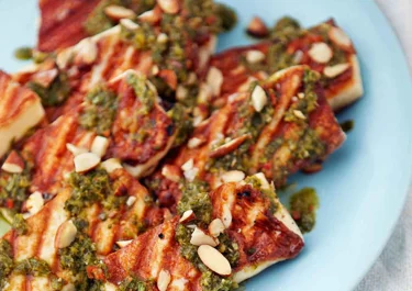 Grillad halloumi med gremolata