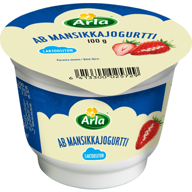 Arla AB mansikkajogurtti 100g laktoositon