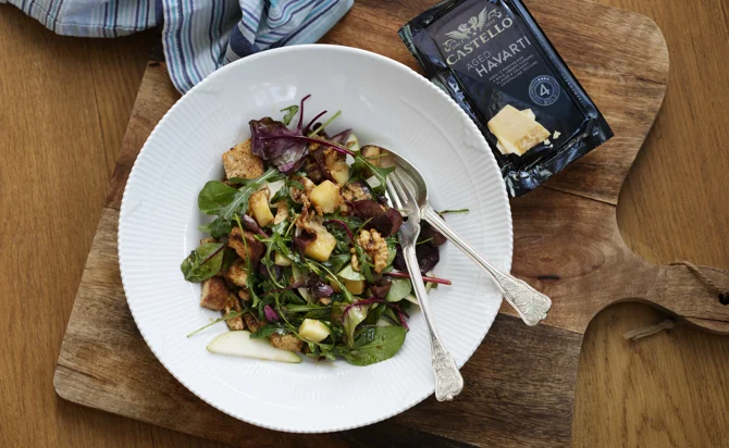 Warm Salad With Castello Aged Havarti Cheese
