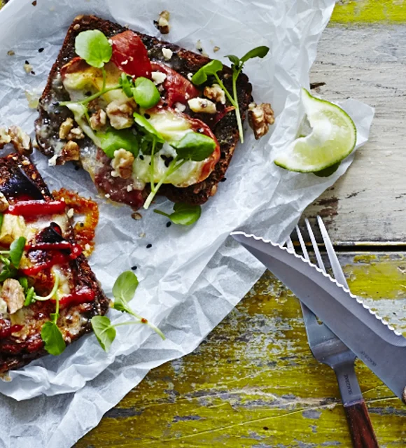 Hot Open Faced Sandwich with Chorizo and Double Cream Brie
