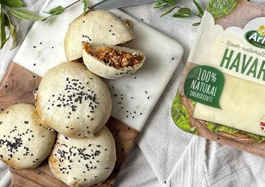 Bombas boloñesa con pollo y Arla Havarti