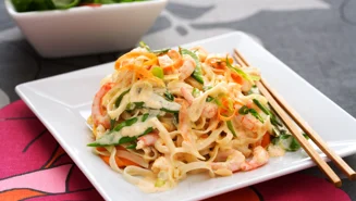 Räknudlar med smak av ingefära och chili