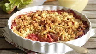 Rabarberpaj med smuldeg