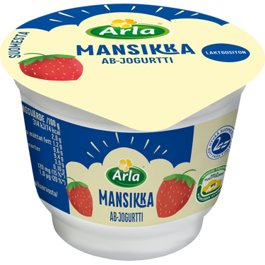 Arla AB-mansikkajogurtti 100g laktoositon