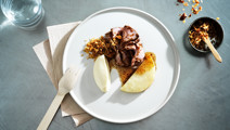 Misosmörglaserad rotselleri med lamm