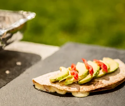 Quesadilla på engangsgrillen