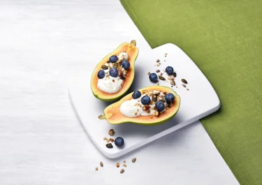 Lactose-free papaya bowl