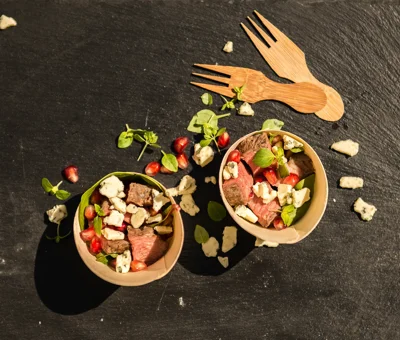 Salat med grillet entrecote