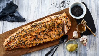 Honningglaseret laks