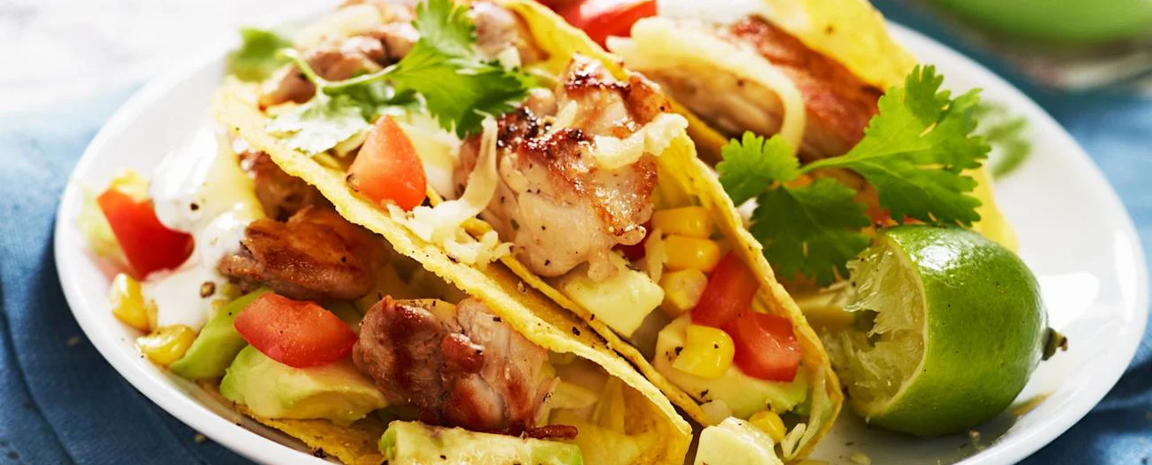Kycklingtacobar med tillbehör