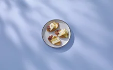 Crostini med blåmuggost og pære