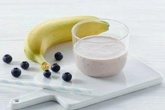 Smoothie med blåbær og banan