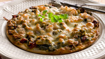 Merenherkku-pinaattipizza