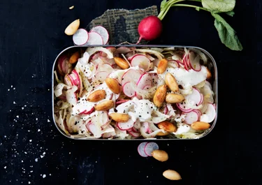 Krispig fänkålsslaw med yoghurtdressing