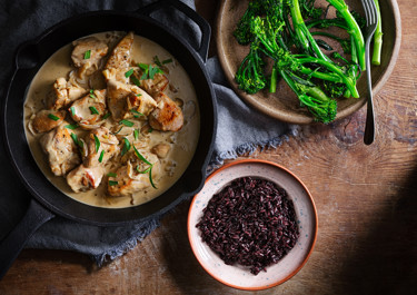 Kyckling med gräddsås