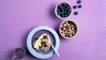 Havermout met banaan en rozijnen