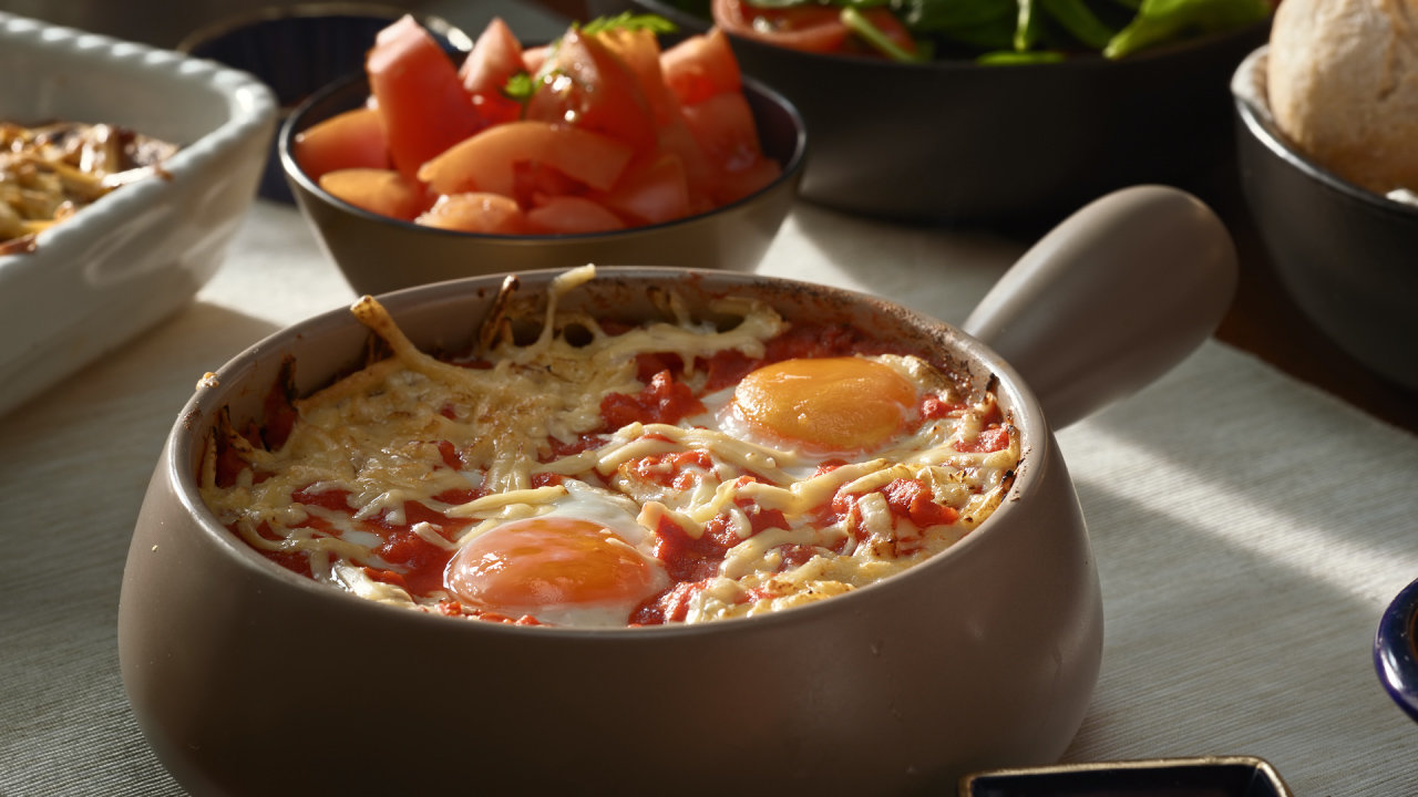 Foul Tagine with Eggs and Cheese (fava beans)