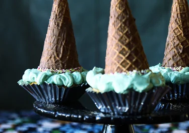 Muffins med häxhattar