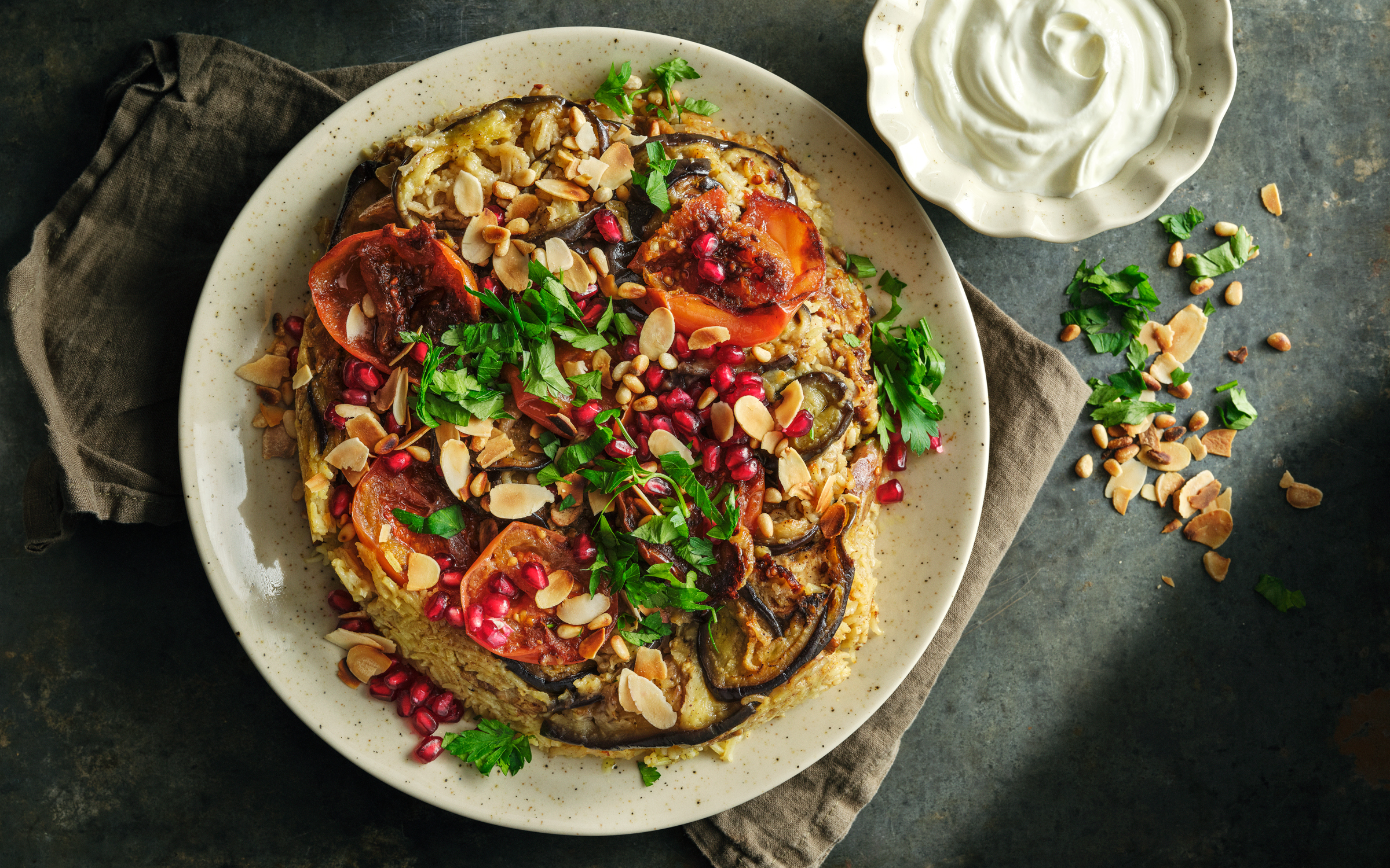 Maqluba - upp och nervänd kycklinggryta