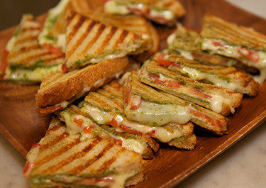Havarti Tomato and Arugula Pesto Grilled Cheese