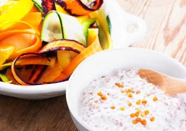 Crudité med krämig linsröra